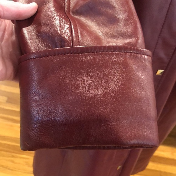 Vintage Excelled red/rust leather jacket with side pockets.  Size L - Picture 5 of 12